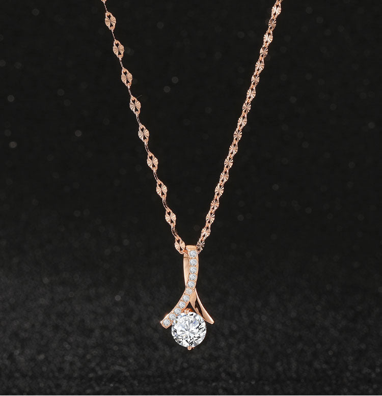 S925 Silver Fashion Diamond Pendant Necklace