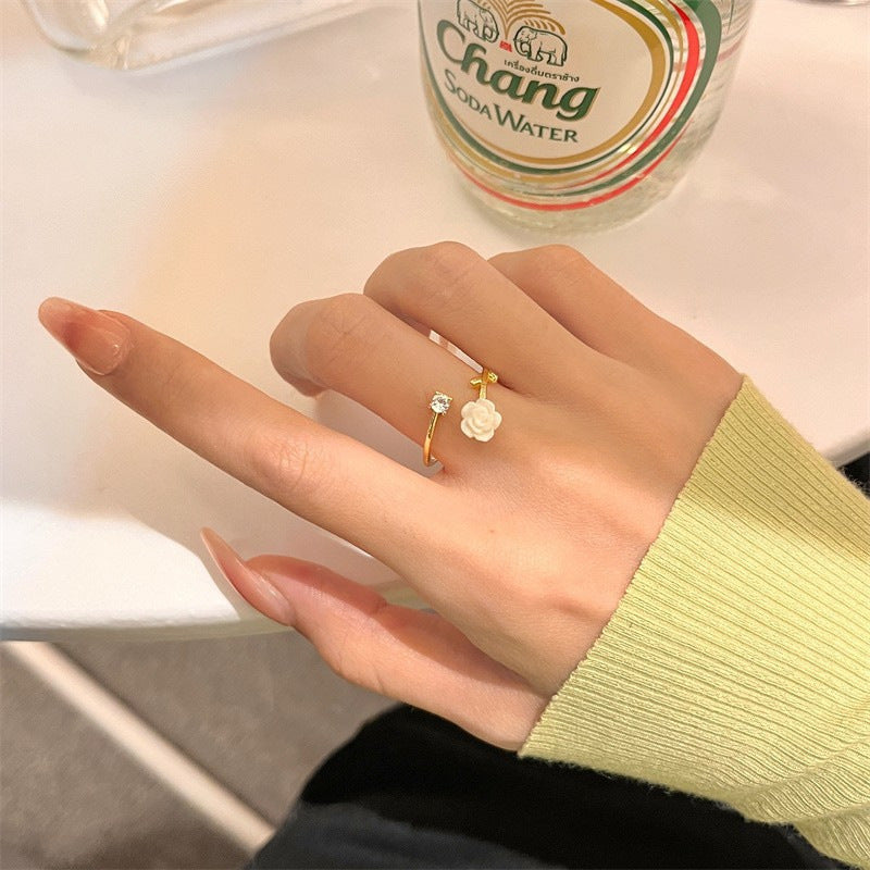 80+designe Double Layer Zircon Female Simple Ring Opening