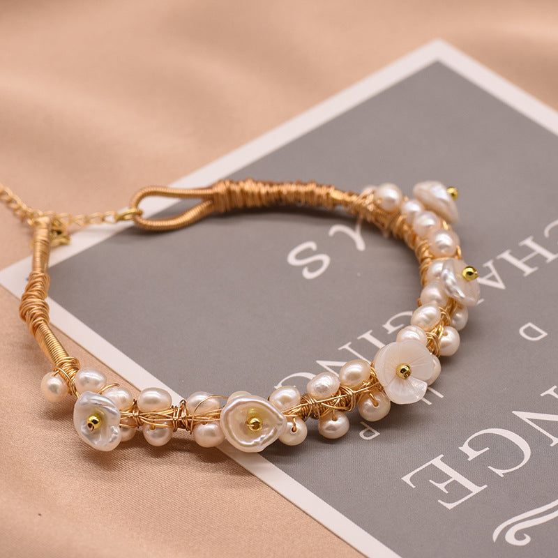 Natural Freshwater Pearl Adjustable Bracelet For Women