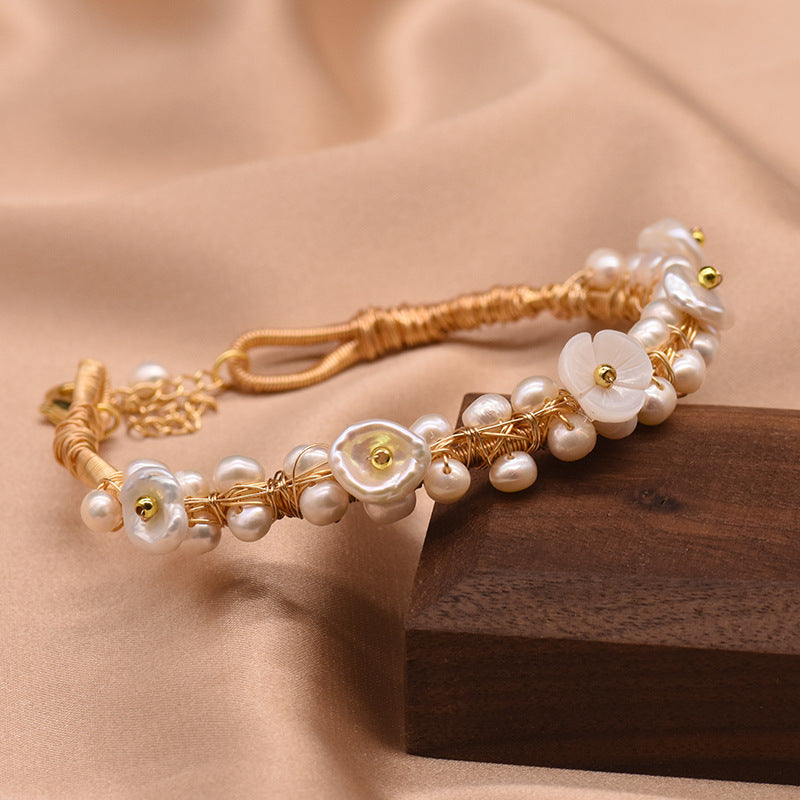 Natural Freshwater Pearl Adjustable Bracelet For Women