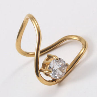 Ring Titanium Steel Plated 18K Gold