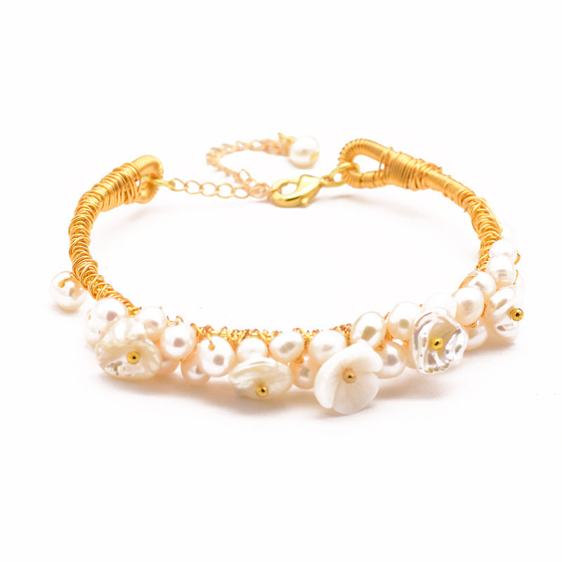 Natural Freshwater Pearl Adjustable Bracelet For Women