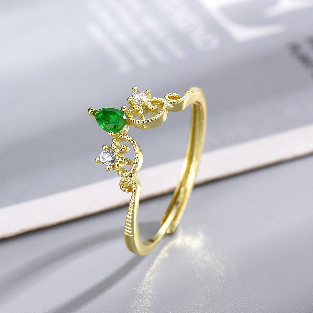 80+designe Double Layer Zircon Female Simple Ring Opening