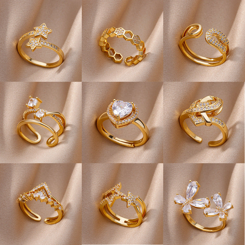 Elegant And Luxurious Heart-shaped Personalized Ring