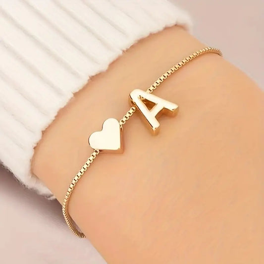 Bracelet Love Heart English Letter Personality Ornament Simple