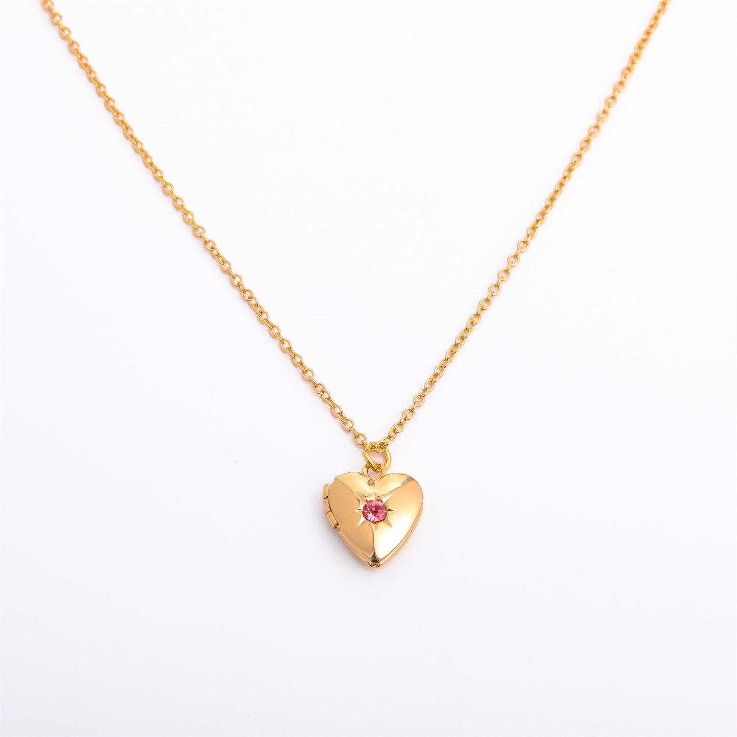 Fashion Love Heart Opening And Closing Album Titanium Steel Necklace