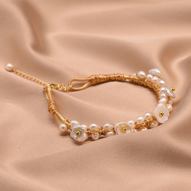 Natural Freshwater Pearl Adjustable Bracelet For Women