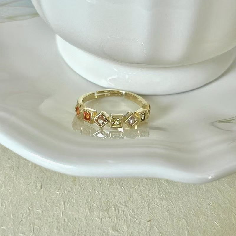 80+designe Double Layer Zircon Female Simple Ring Opening